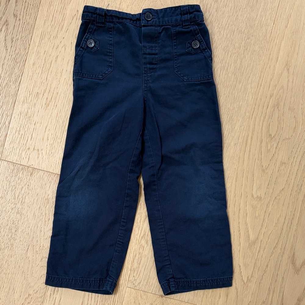 Jojo Maman Bebe Navy Kids Casual Pants - Classic Pull-On Trousers
